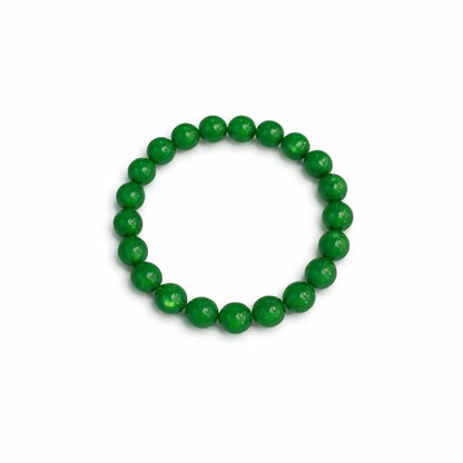 Unisex Green Aventurine Beaded Bracelet -  Adjustable Natural Gemstone Wristband
